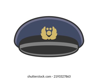 Illustration of a police officer's hat.