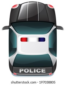 Illustration of a police vehicle on a white background