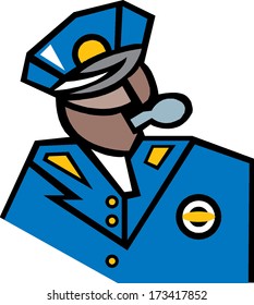 Illustration of a policeman