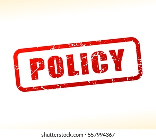 Illustration of policy text stamp