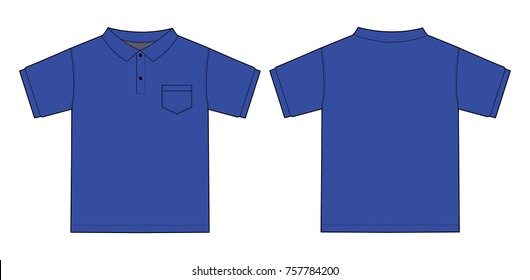 Illustration of polo shirt (blue)