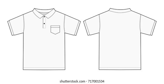 Polo Shirt With Pocket Template - outgoingwillow