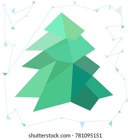 An Illustration of a Polugonal Christmas Tree