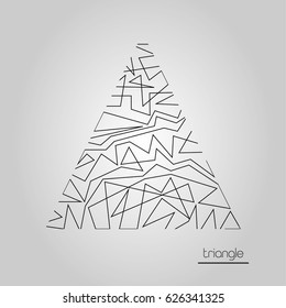Illustration of polygon triangle of lines