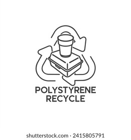 ilustración del reciclador de poliestireno, arte vectorial.