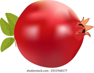 Illustration von Granatapfel-Vektordesign auf weißem Hintergrund