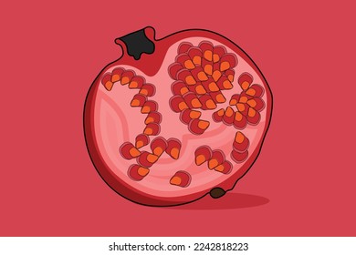 ilustración de un diseño vectorial de Pomegranates