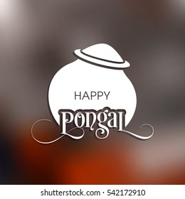 Illustration of Pongal festival Text Design vector.