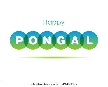 Illustration of Pongal festival Text Design vector.