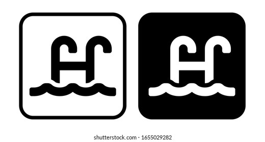 illustration of pool vector icon isolated on white background