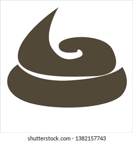 illustration of poop flat icon