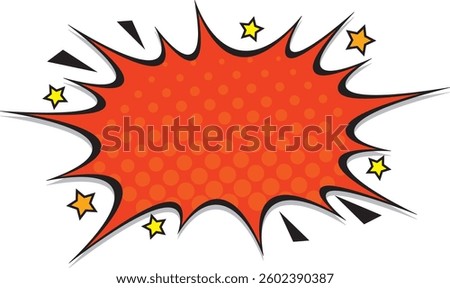 An illustration of a pop explosion speech bubble in the style of American comics