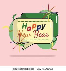 illustration of pop up for new year holiday vector asset design