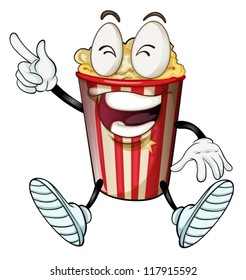 illustration of a popcorn on a white background