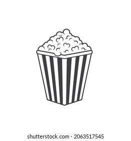 illustration of popcorn, vector art.