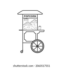 illustration of popcorn, vector art.