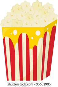 illustration of popcorns on white