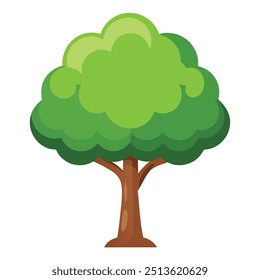 Ilustración del árbol de álamo aislado en blanco