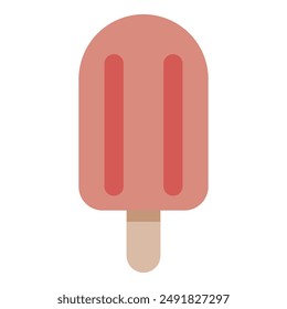 Illustration of a Popsicle sticks ,Colorful summer ice cream, Frozen ice creams isolated on a white background, simple vector illustration ice cream on white background.