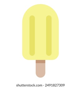 Illustration of a Popsicle sticks ,Colorful summer ice cream, Frozen ice creams isolated on a white background, simple vector illustration ice cream on white background.