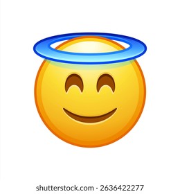 Illustration of an Popular Angel Emoji Vector 10 eps.