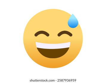 Illustration of an Popular Cold Sweat Emoji