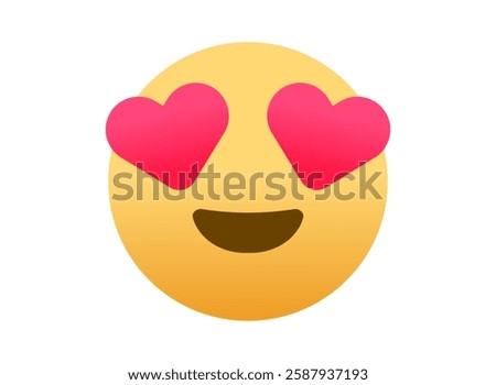 Illustration of an Popular Heart Eye Emoji