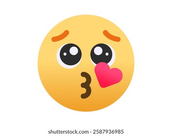 Illustration of an Popular Kiss Emoji