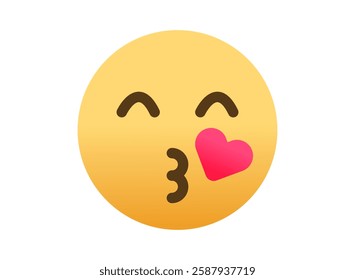 Illustration of an Popular Kiss Emoji