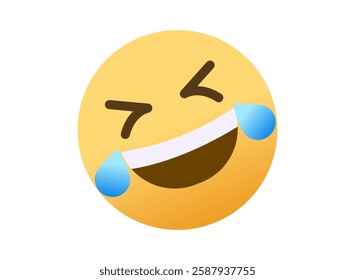 Illustration of an Popular Laugh so Hard Emoji