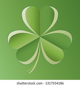 illustration of a pop-up shamrock is a young sprig, used as a symbol of Ireland. Saint Patrick, Ireland's patron saint.