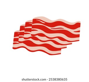 ilustração de carne de porco e bacon