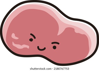 Illustration Of Pork Thigh Character