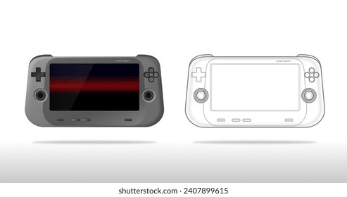 illustration of a portable game console vector design