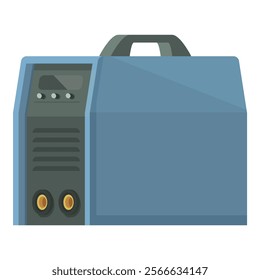 Illustration of a portable generator with vector technology for electricity supply and backup power in case of emergency. Isolated in a flat design style perfect for home. Camping. Outdoor