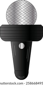 the illustration of a portable microphone