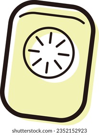 Illustration of a portable mini fan (handy fan)