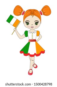 
illustration - portrait of a beautiful and lovely girl from the ireland.
