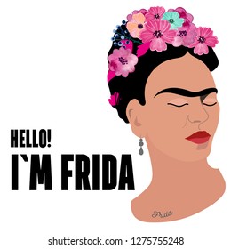 Illustration portrait Frida