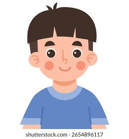 Illustration portrait of a Smiling Boy