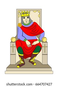 the illustration - with portrait of woman - emperess