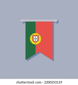 Illustration of Portugal flag Template
