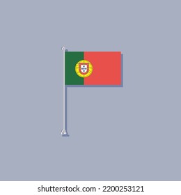 Illustration of Portugal flag Template