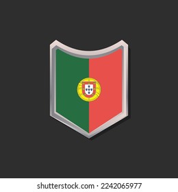Illustration of Portugal flag Template