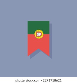 Illustration of Portugal flag Template