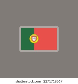 Illustration of Portugal flag Template