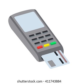 Illustration pos machine or credit card terminal