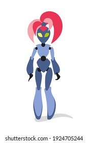 Illustration pose robot girl cartoon 