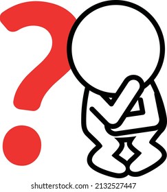 It is an illustration of poses and questions that a two-headed white person is worried about.