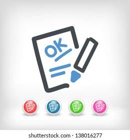 Illustration of positive evaluation icon